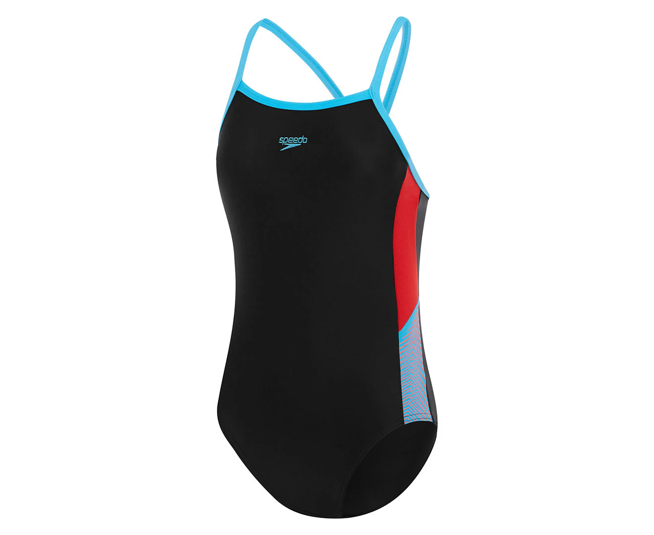 Speedo Youth Girls' Dive Thinstrap Muscleback One-Piece Swimsuit - Black