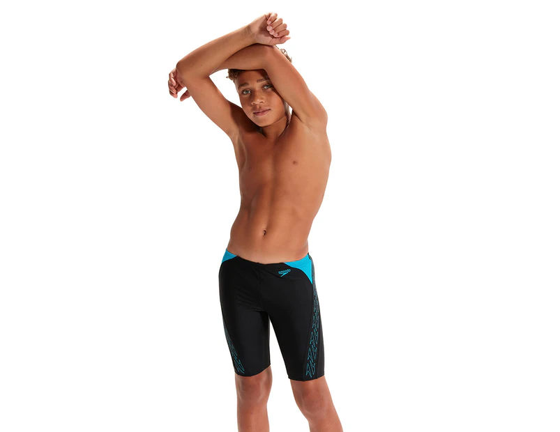 Speedo Boys' Hyperboom Splice Jammers - Black/Bolt