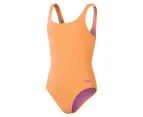 Speedo Youth Girls' Textured One-Piece Swimsuit - Nectarine