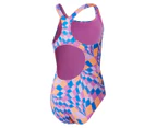 Speedo Girls' Printed Medalist One-Piece Swimsuit - Kiki Pink