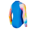 Speedo Girls' Long Sleeve Swimsuit - Punch Blue