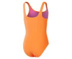 Speedo Youth Girls' Textured One-Piece Swimsuit - Nectarine