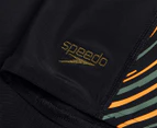 Speedo Boys' Hyperboom Plastisol Jammers - Black/Nectarine/Country Green