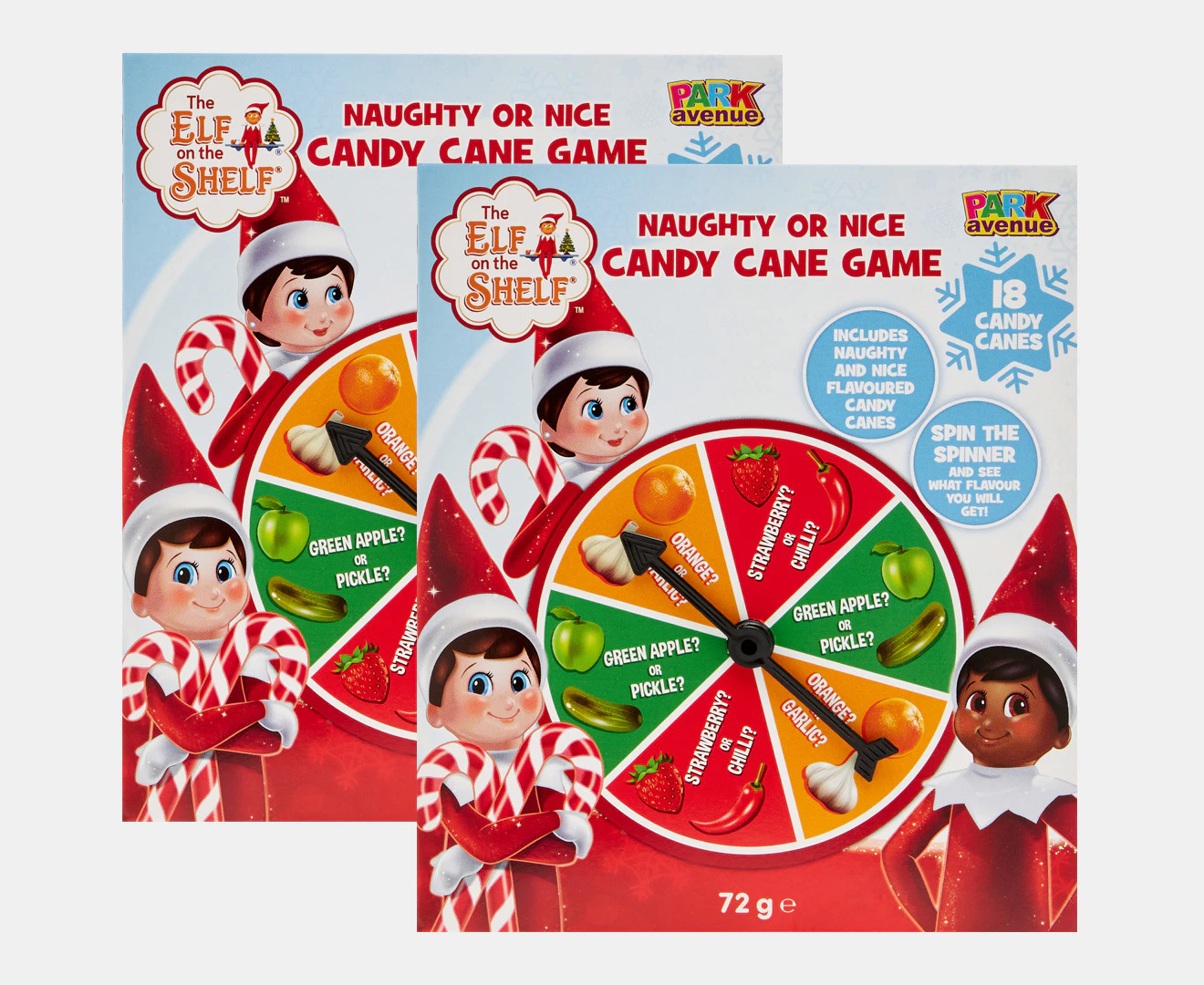 2 x Elf on the Shelf Naughty Or Nice Candy Cane Game 72g