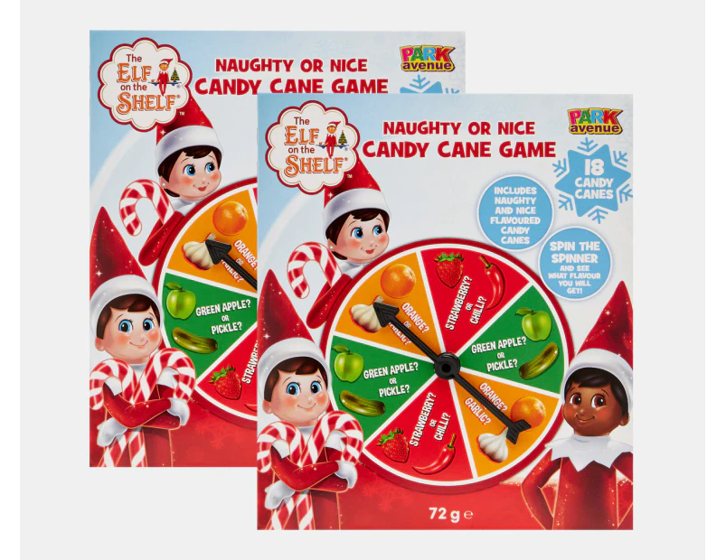 2 x Elf on the Shelf Naughty Or Nice Candy Cane Game 72g