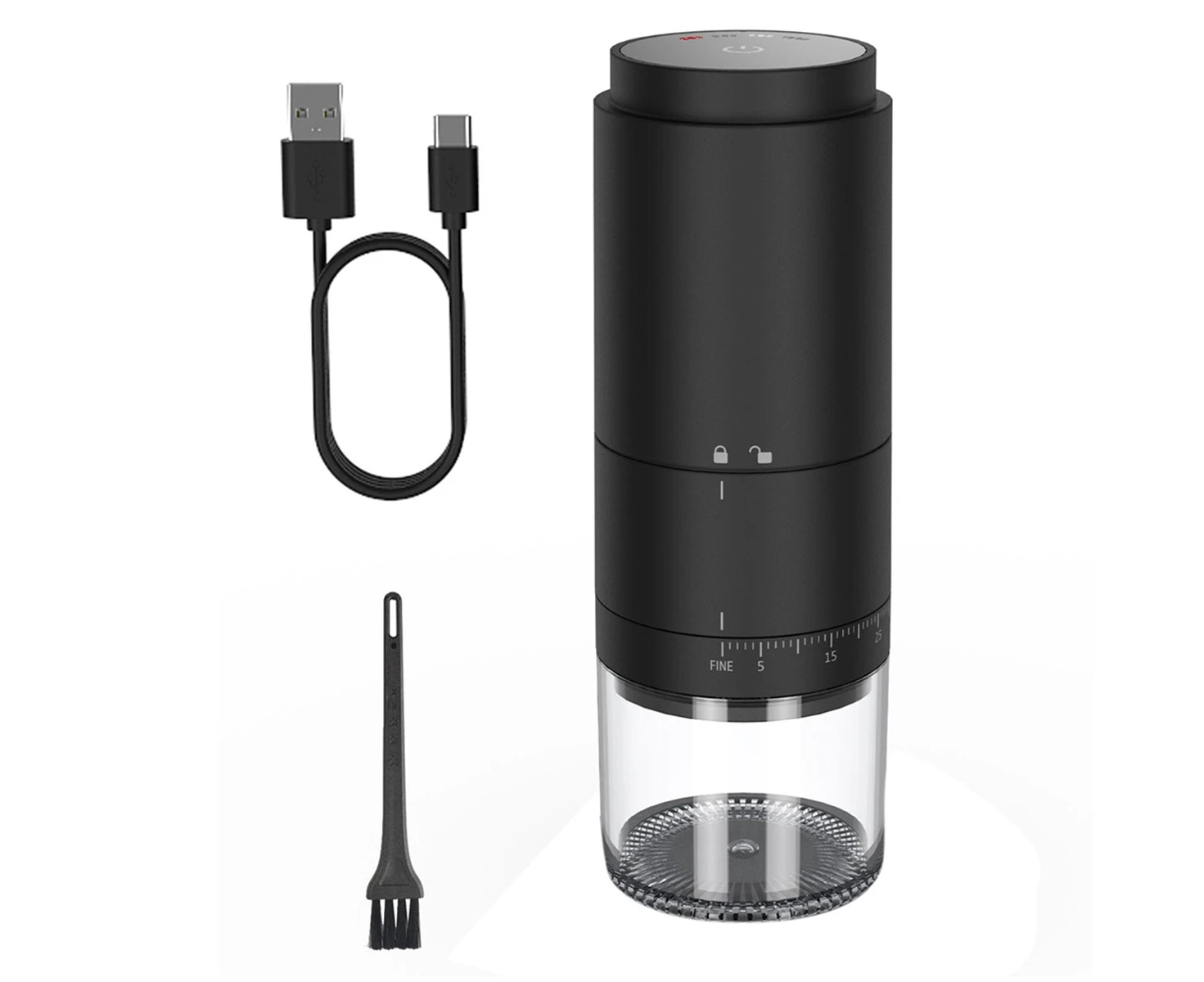 Portable Battery Powered Burr Coffee Grinder with 38 Adjustable Settings, for Travel, Camping, Office,Espresso,Pour over