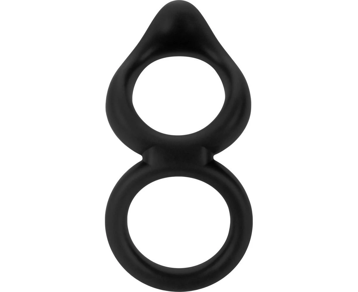 FORTO F-88 Double Liquid Silicone Cock Ring Black