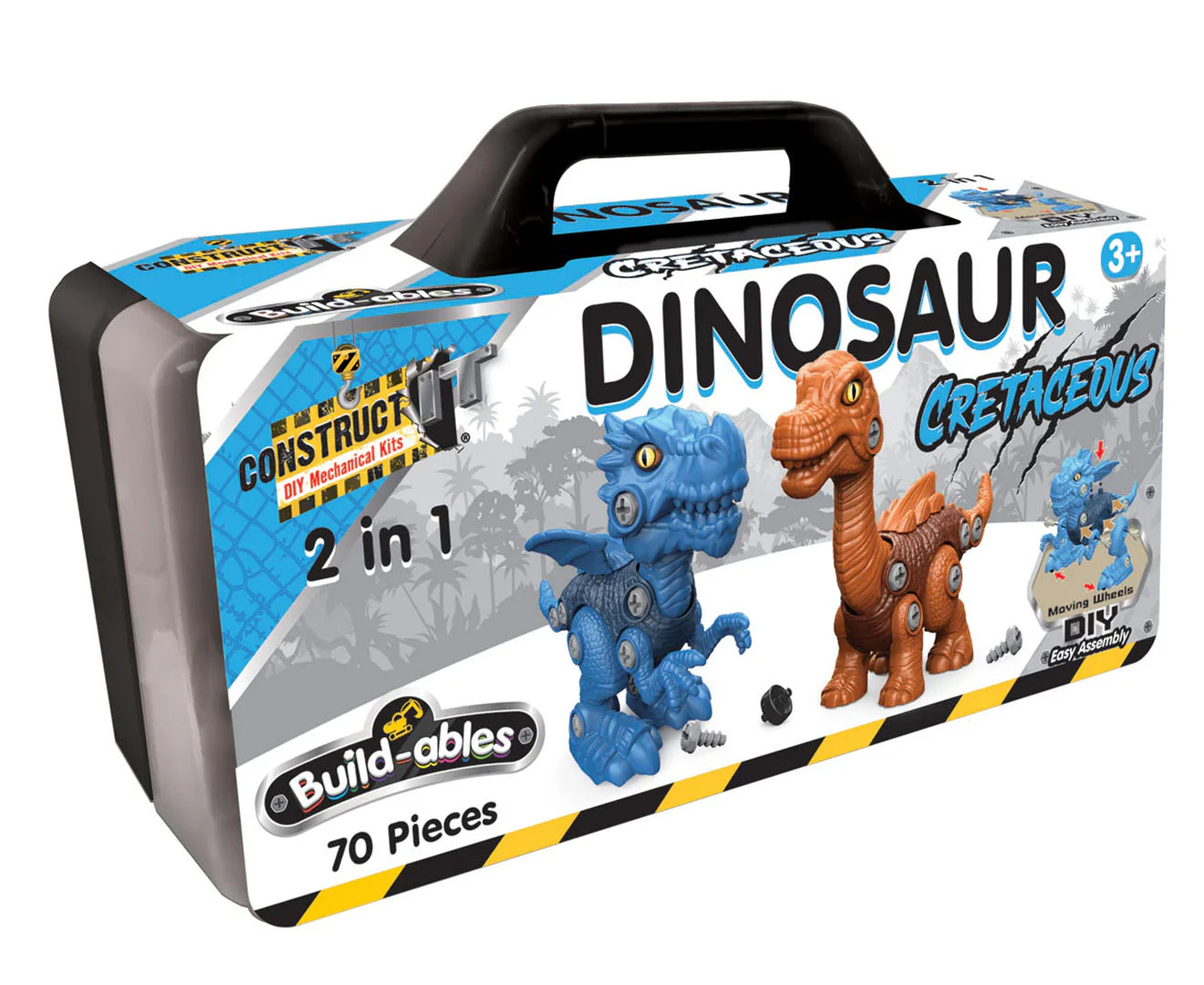 Construct It Build-ables Cretaceous 2-in-1 Dinosaur Toy Set