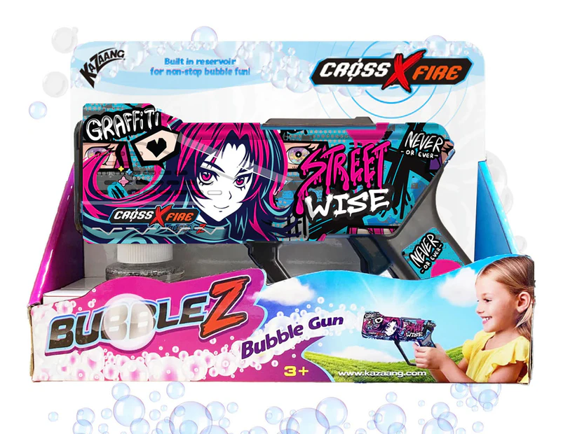 Kazaang BubbleZ Cross Fire Bubble Gun - Streetwise