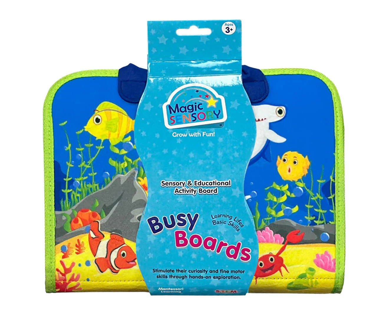 Magic Sensory Busy Board Sensory & Education Activity Board - Blue