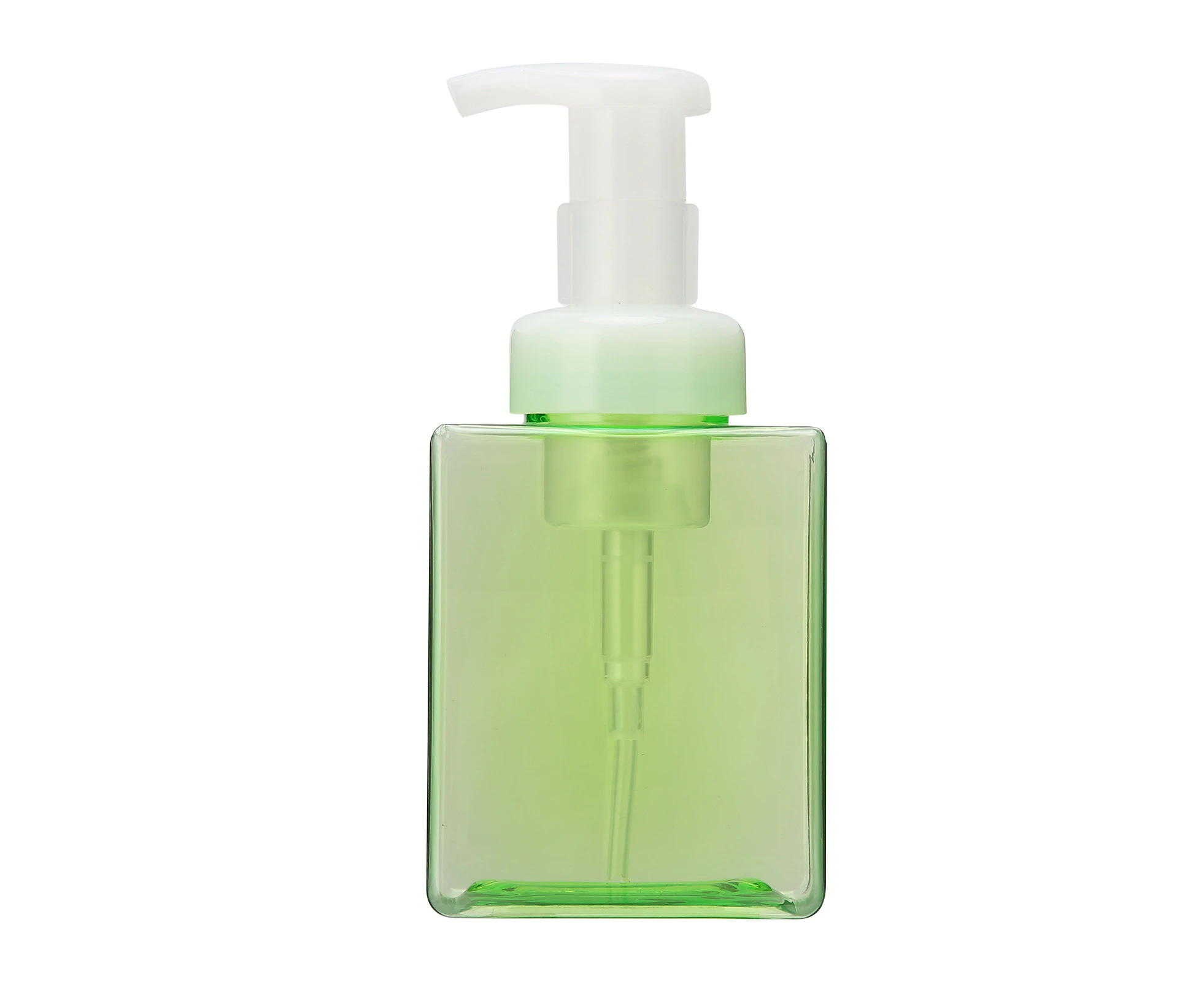 PUUAF Plastic Foaming Bottle Soap Storage Empty Bottle Refillable Foaming Dispenser Container 250mlFluorescent Green