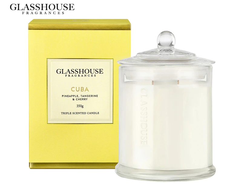 Glasshouse Cuba Pineapple, Tangerine & Cherry 350g Triple Scented Candle