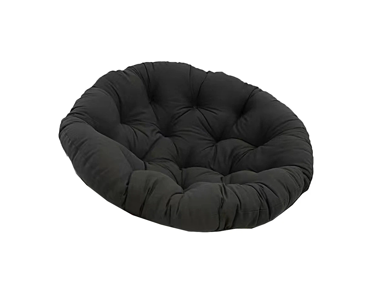 Round Chair Cushion Papasan Cushion for Garden Outdoor - Black