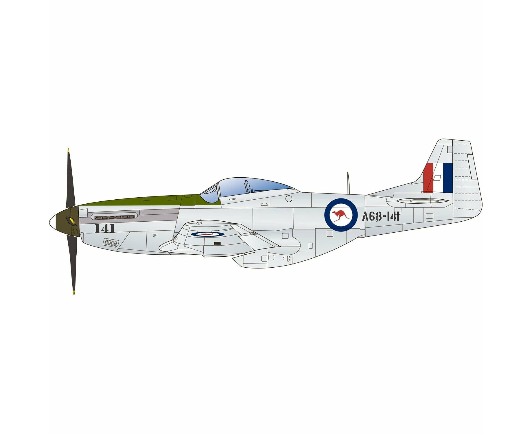 Platz 1/144 Mustang Mk.IV RAAF