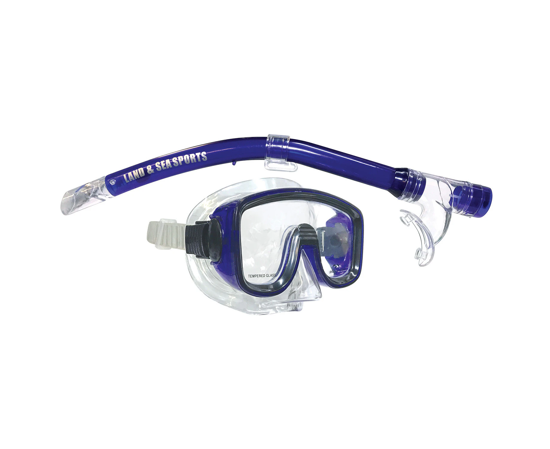 Lagoon Silitex Junior Mask & Snorkel Set (Trans Cobalt)