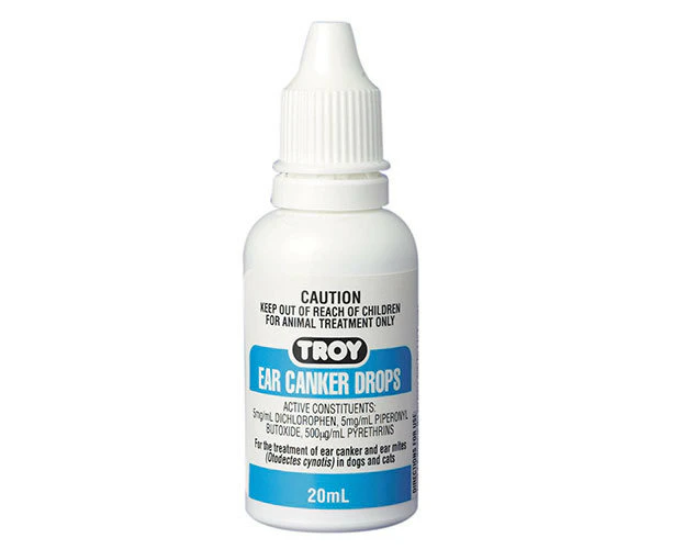 Troy Ear Canker Drops Animal Treatment 20ml (C1720)