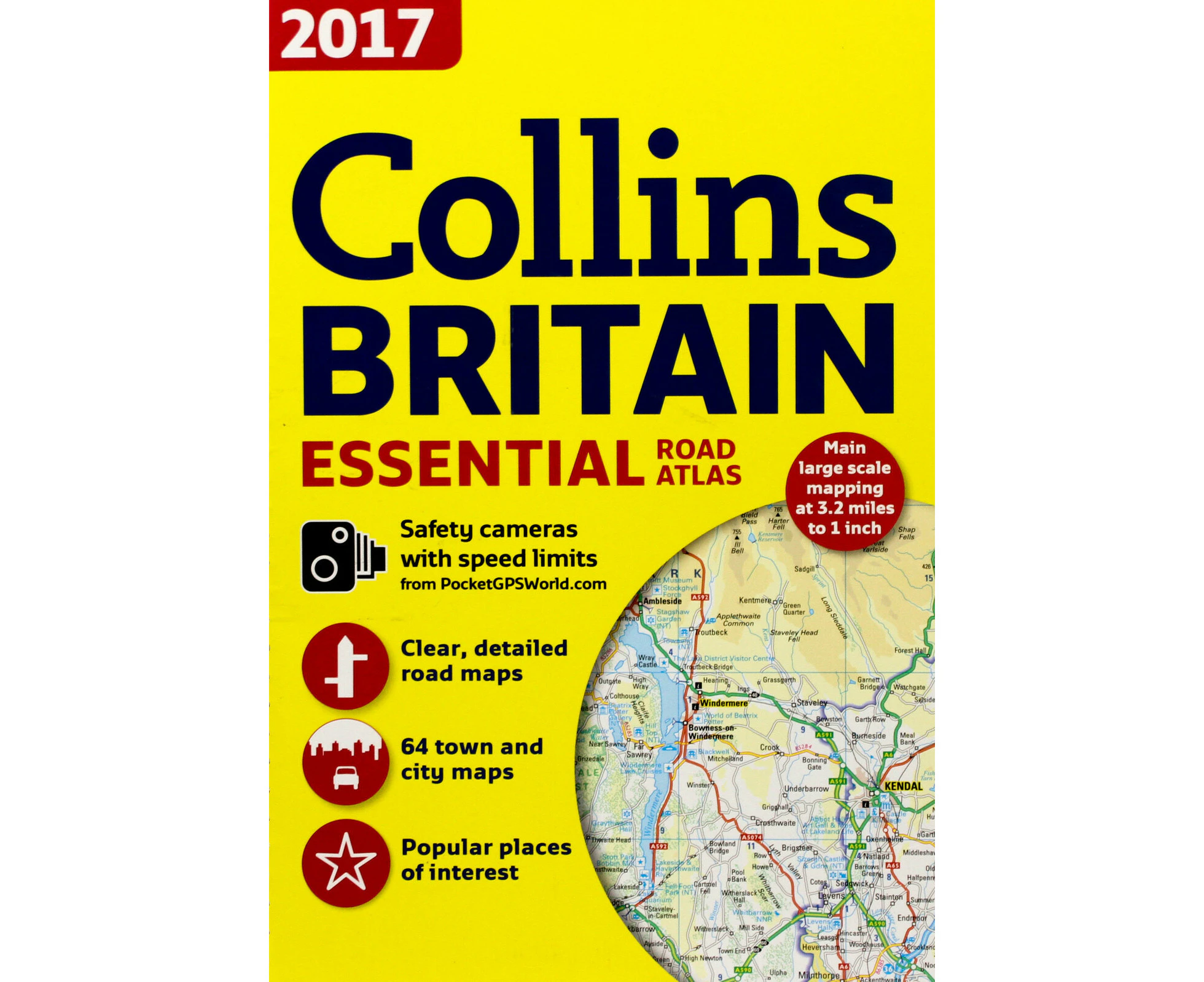 2017 Collins Essential Road Atlas Britain -Collins Maps Hardcover Book