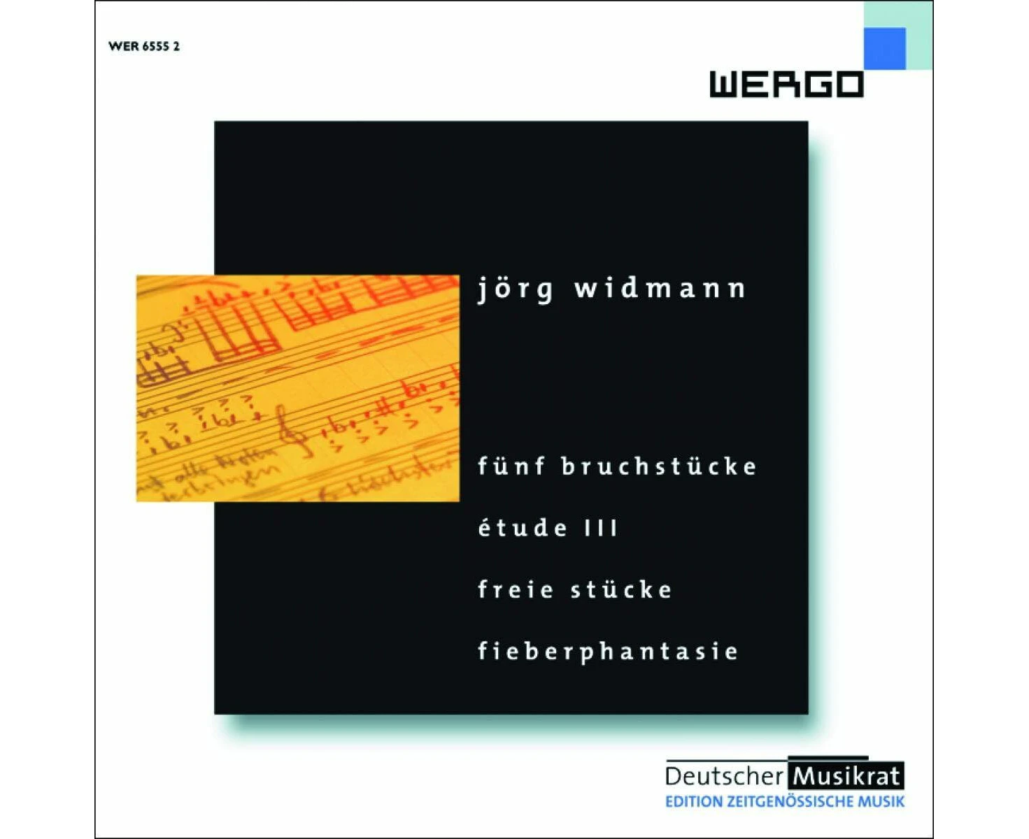 Funf Bruchstucke Etude Iii - Jorg Widmann CD