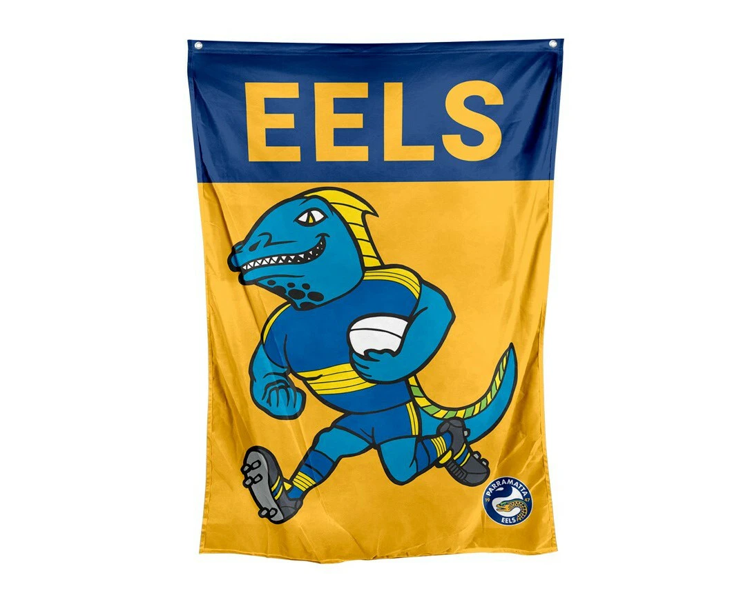 Official NRL Parramatta Eels Mascot Wall Cape Flag (70 cm x 100 cm)!