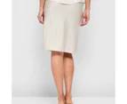 Satin Bias Cut Knee Length Skirt - Lily Loves