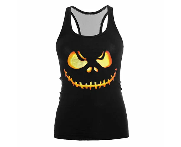 Halloween Spooky O-Neck Cami Top - Stylish & Comfortable - WDBS1014, L