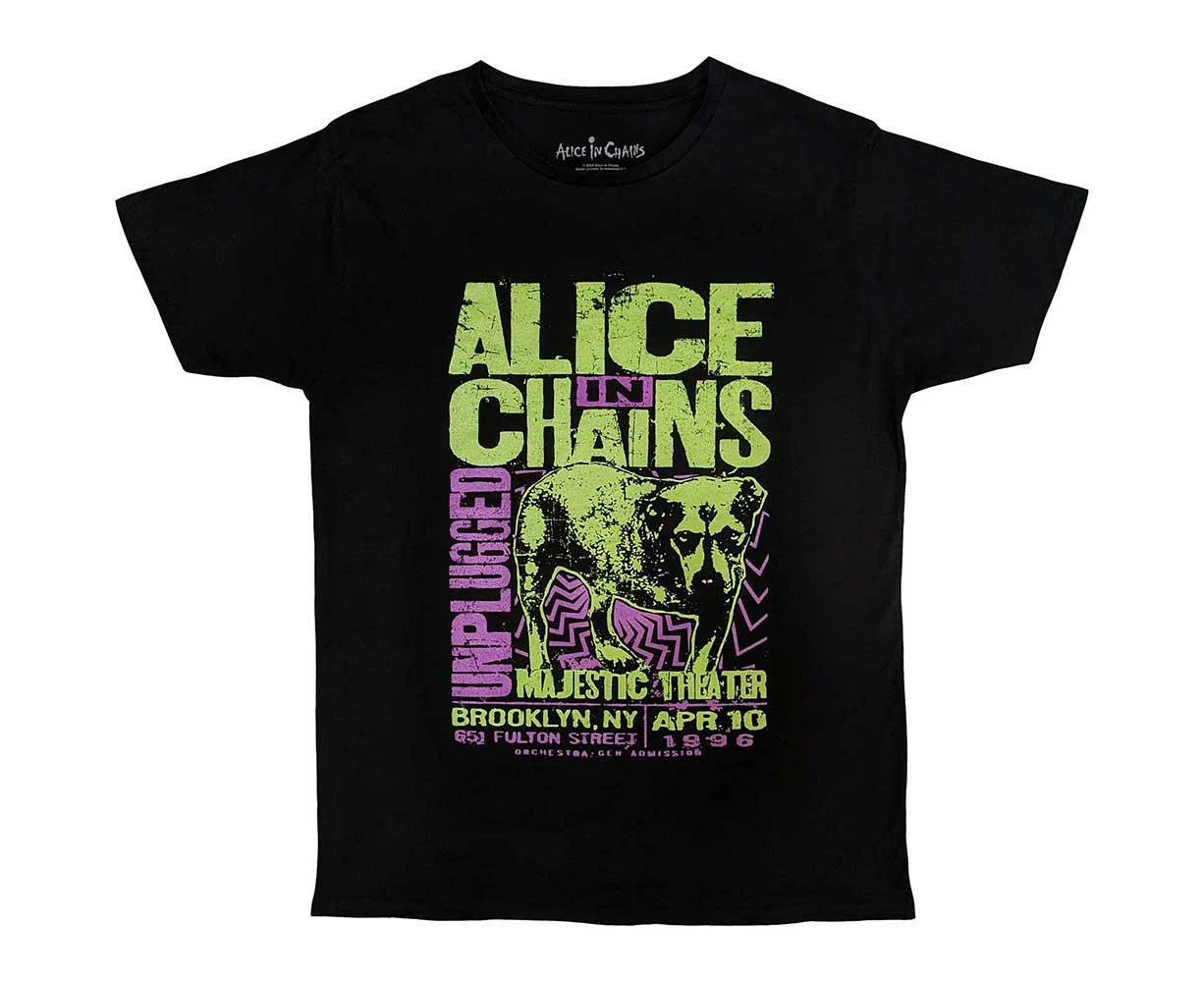 Alice In Chains Unisex Adult MTV Unplugged Dog T-Shirt (Black) - RO12273