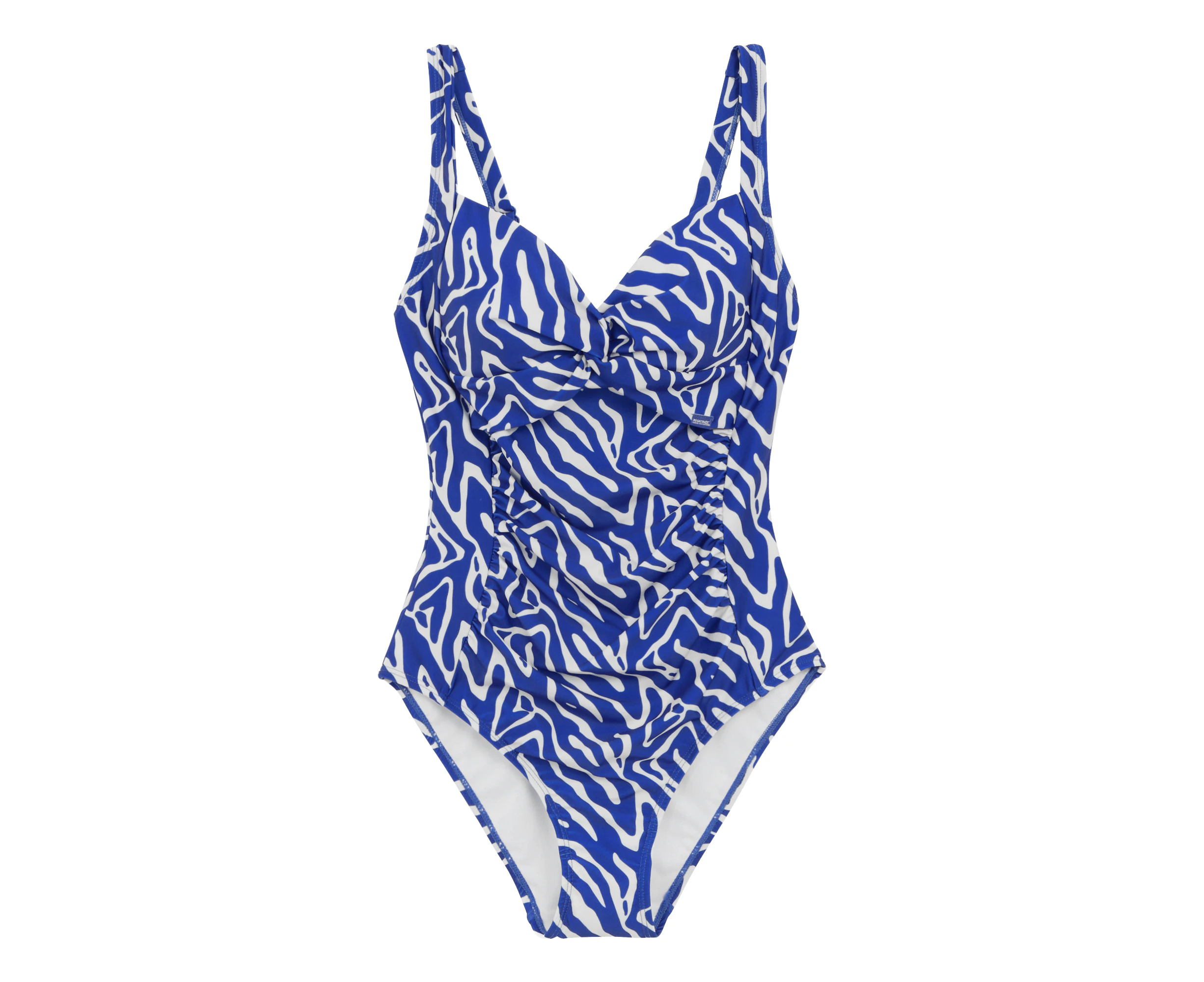 Regatta Womens Sakari Abstract Tummy Control One Piece Swimsuit (Brightest Blue) - RG11259