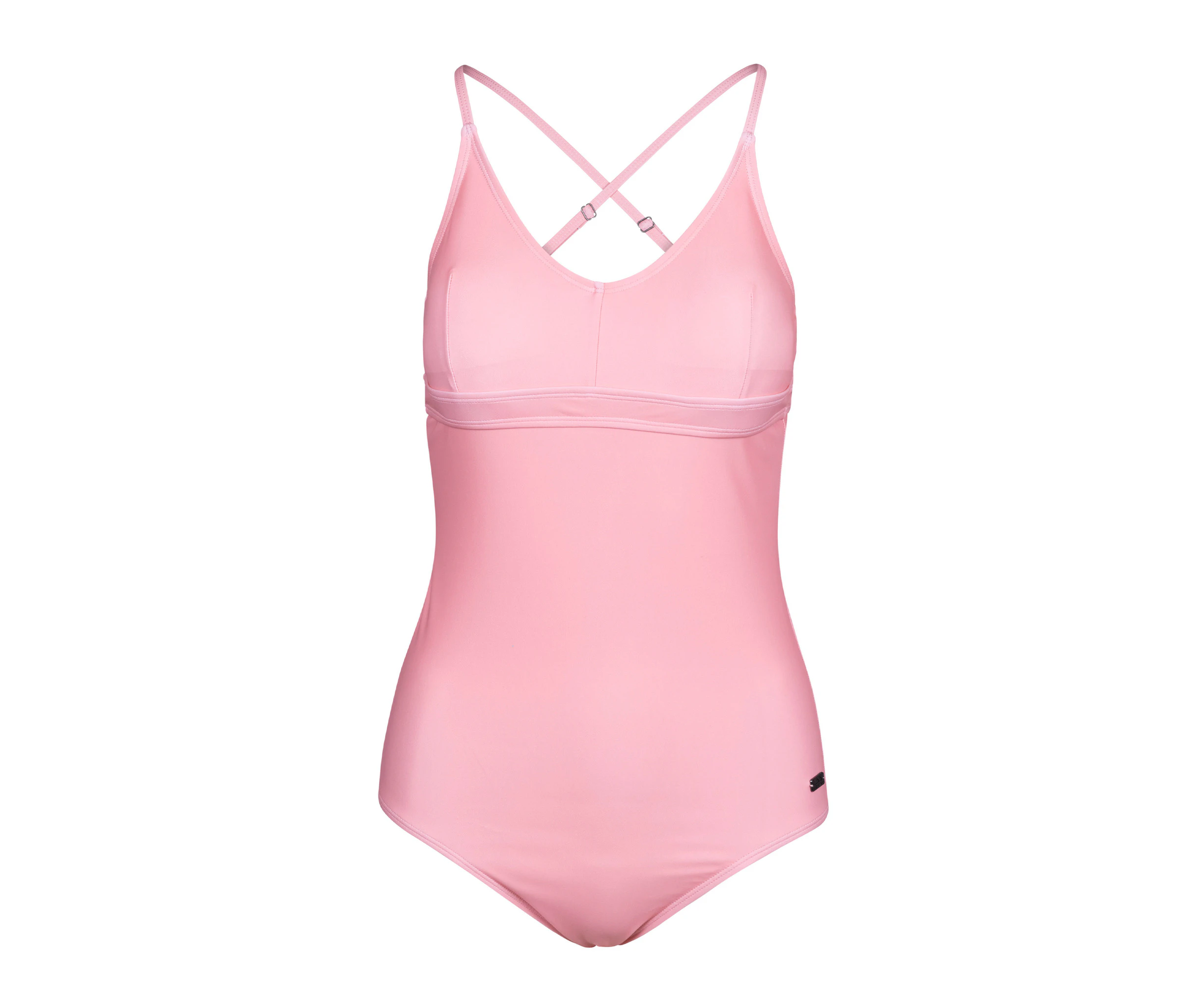 Trespass Womens Mimi Plain One Piece Swimsuit (Pink Shell) - TP6649