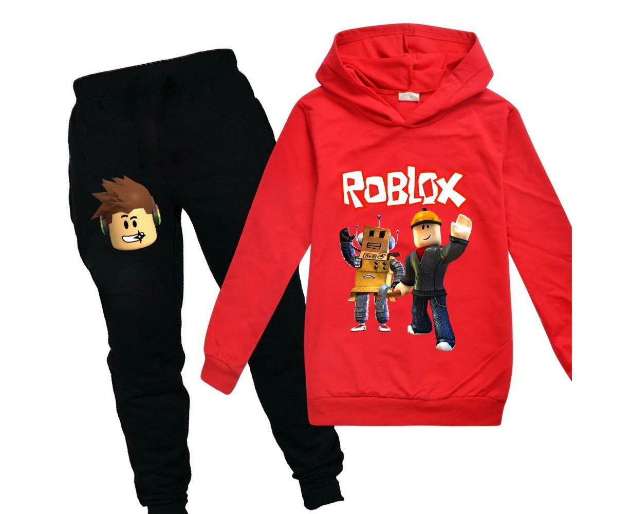 ROBLOX Casual Hoodie Suit, Cotton Hooded Pullover, Boys Girls Casual Sweatshirt Suit