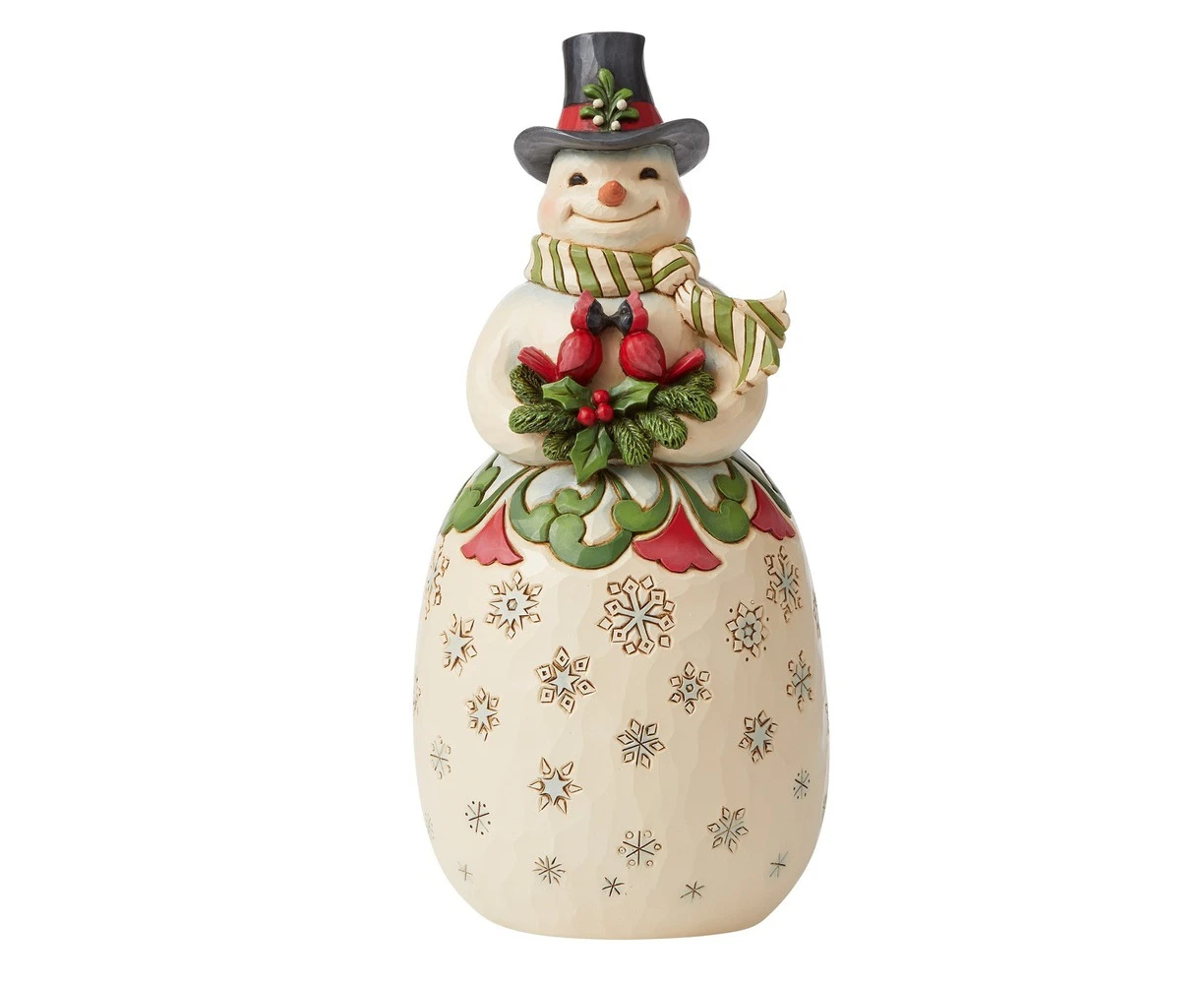 Jim Shore Heartwood Creek - Snowman With Cardinals