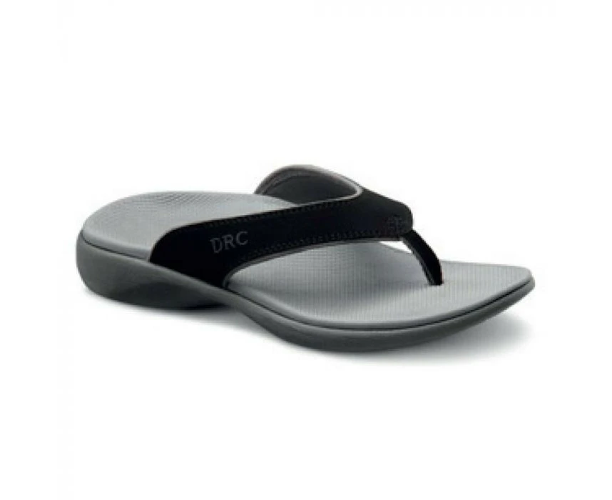 Dr Comfort Women's Shannon Orthotics Thongs Sandals - Black