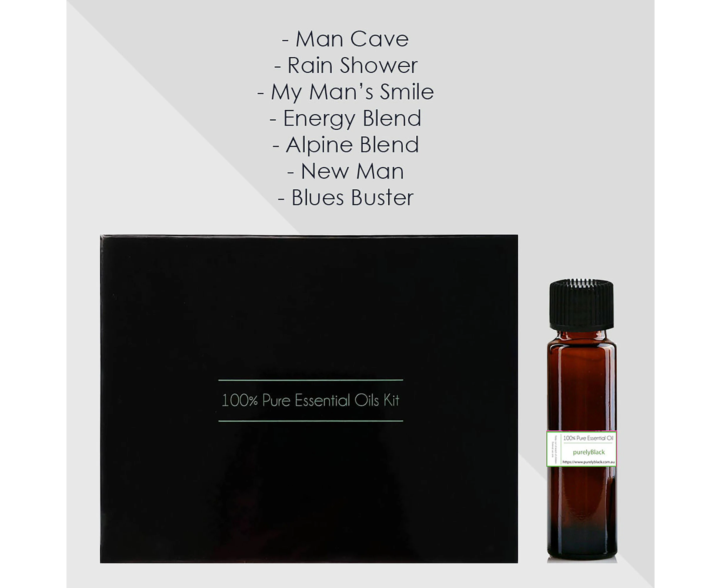 Pure Essential Oils For Men (7x10ml) Masculine Scented Oils For Cologne Diffuser Perfume. Manly Essential Oils Blend