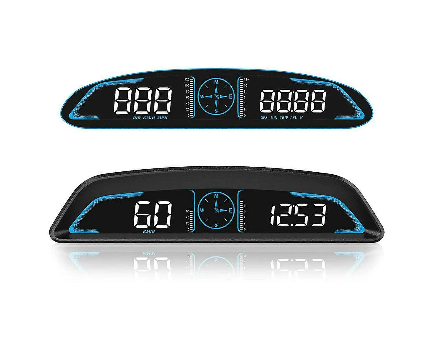 Digital GPS Speedometer Car Heads Up Display with Speed Fatigued Driving Alert Overspeed Alarm Trip