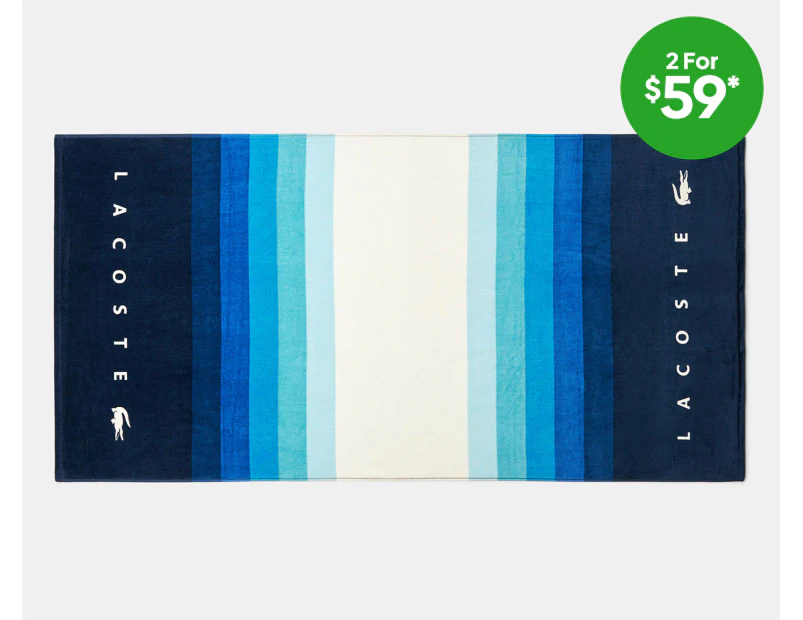 Lacoste St Martin Beach Towel - Navy