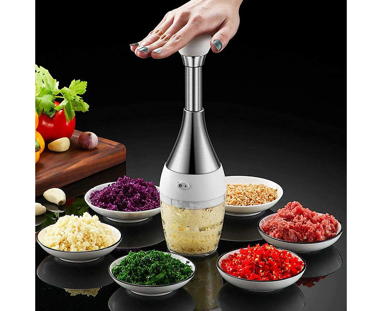 Manual Garlic Chopper Mini Food Chopper Handheld Cutter Mincer Blender