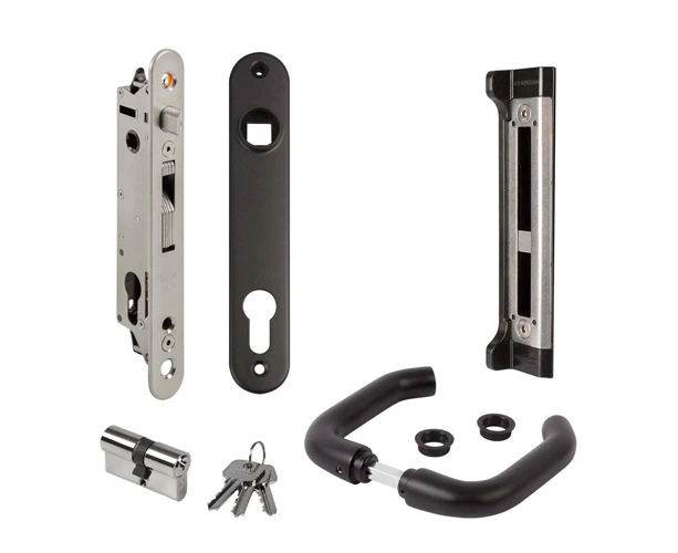 FORTY inframe Swing Gate Lock 20 MM BACKSET FOR 40 MM - Black Colour Complete Kit