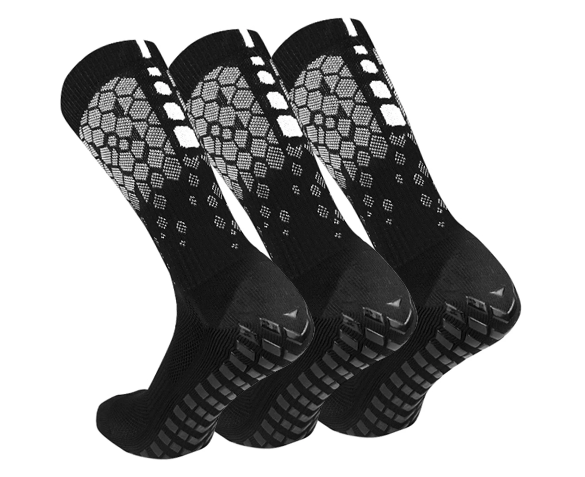 3 Pairs Non-Slip Football Socks for Men and Women Breathable Athletic Socks with Grippers for Football Basketball Yoga Running Cycle