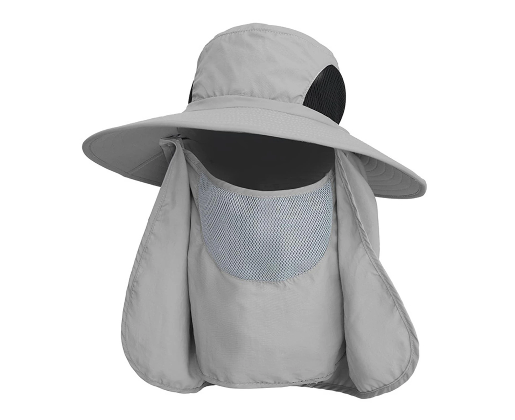 Outdoor UV Protection Sun Hat Fishing Hat with Face Cover and Neck Flap for Men and Women Hiking Climbing Gardening