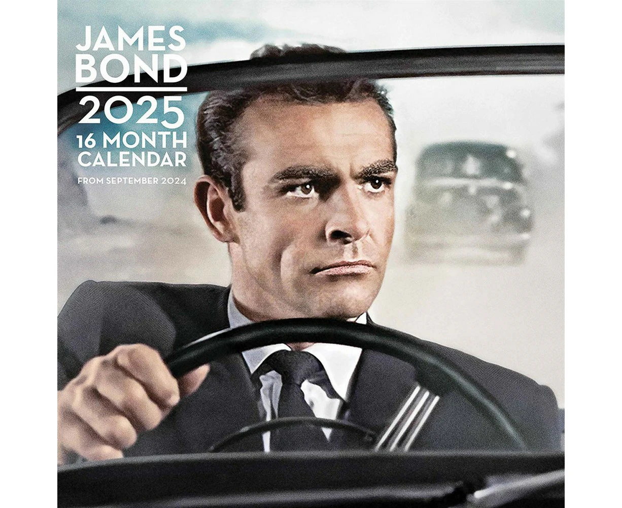 James Bond 2025 Square Wall Calendar (Black/White) - TA12844