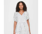 Target Embroidered Tiered Mini Dress