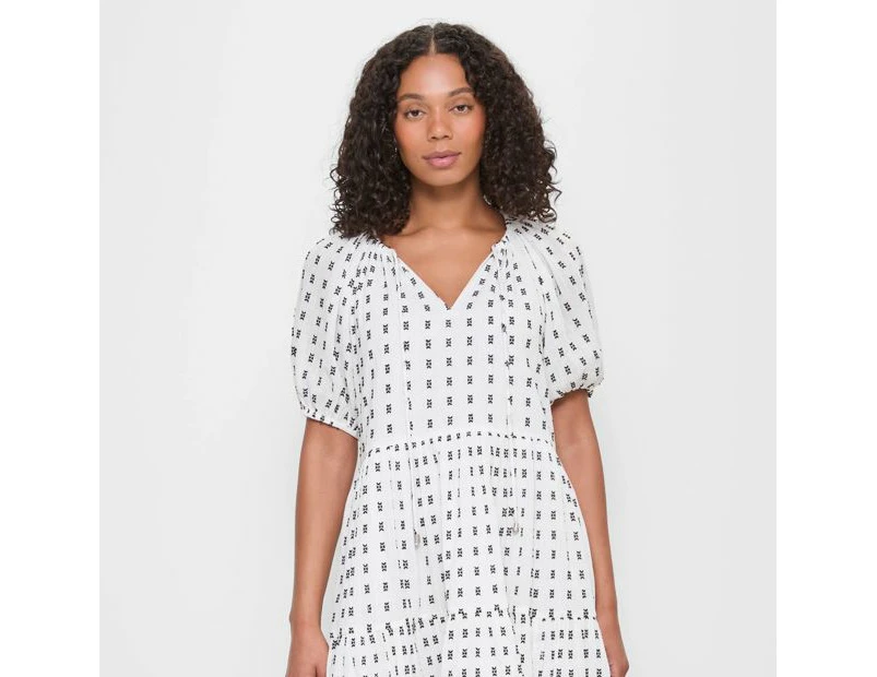 Target Embroidered Tiered Mini Dress