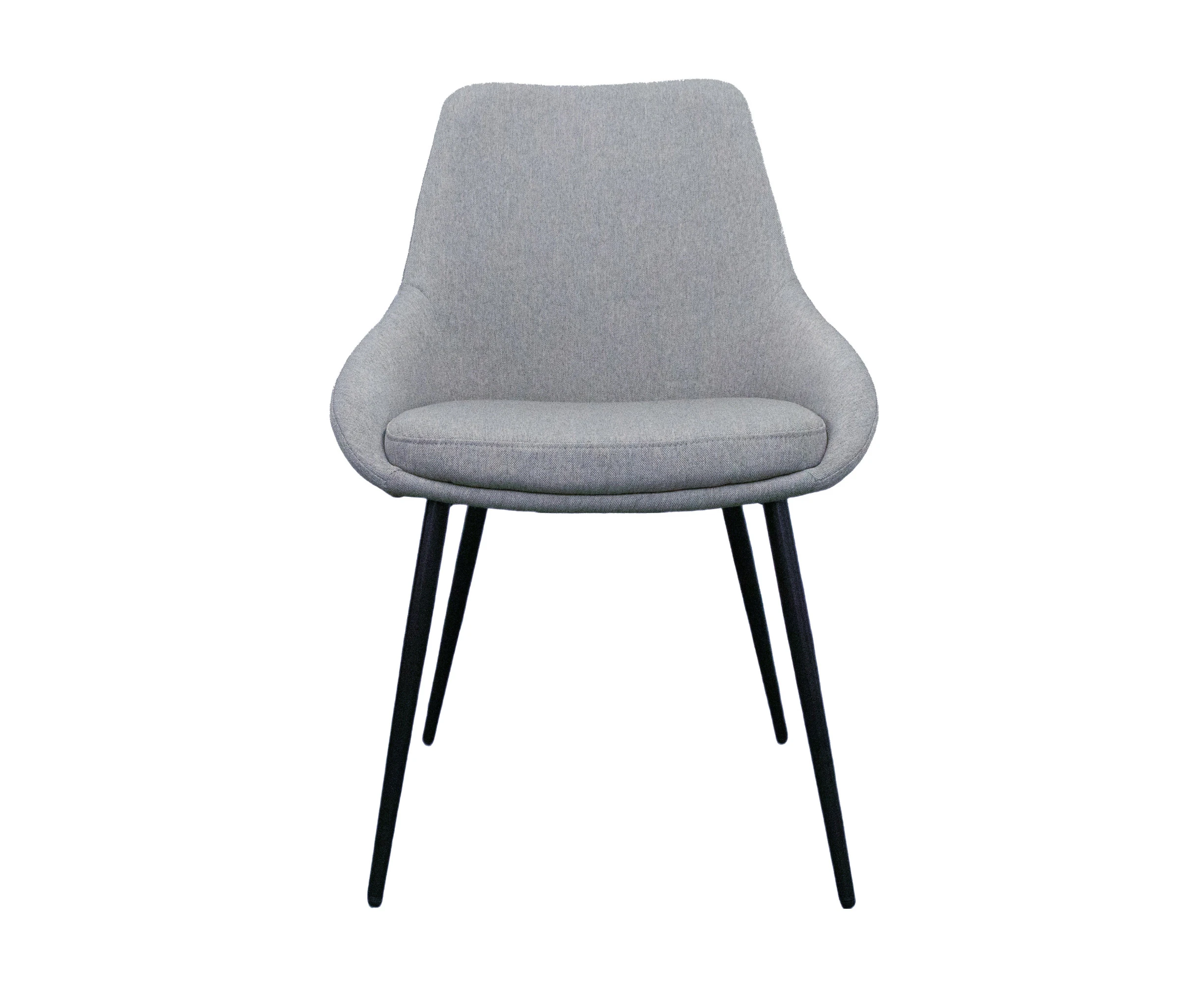 Alfie 4pcs Set Dining Chair Premium Fabric Upholstery Light Grey