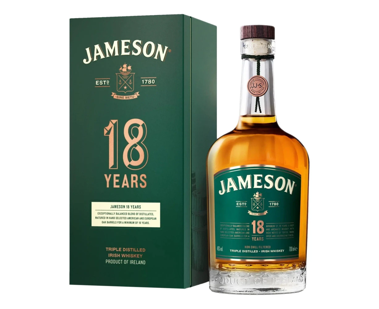 Jameson 18 Year Old Irish Blended Whisky 700mL