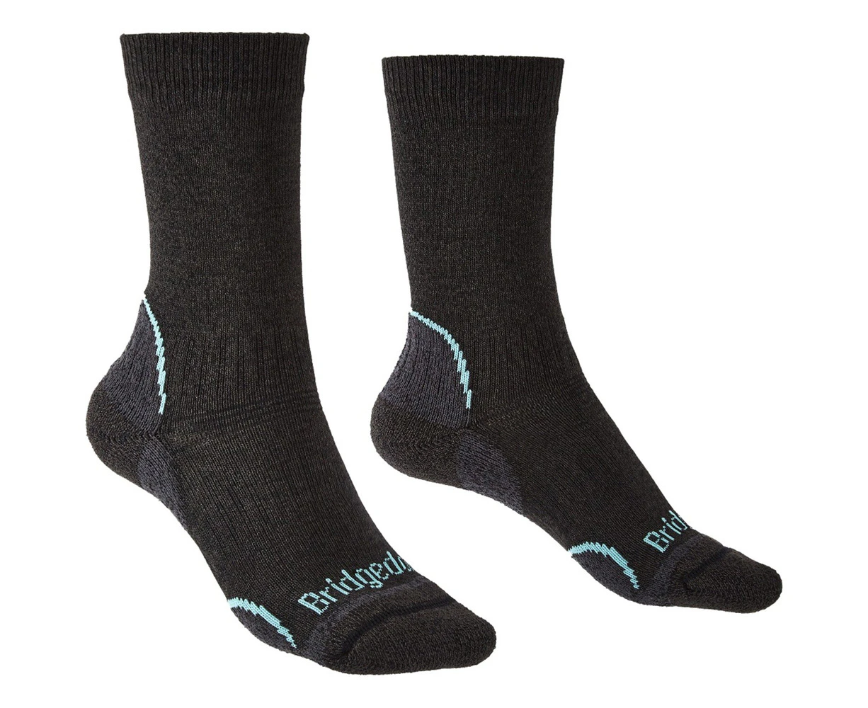 Bridgedale Womens HIke Lightweight T2 Performance Boot Socks - Graphite/Mint