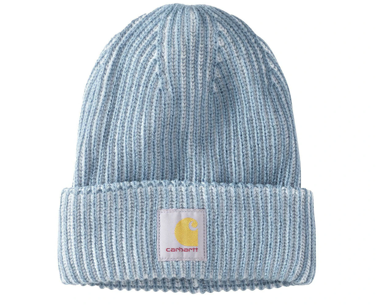 Carhartt Womens Rib Knit Acrylic Beanie Hat - Thundercloud