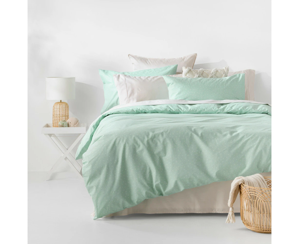 In2Linen Specks Quilt Cover Set | Mint