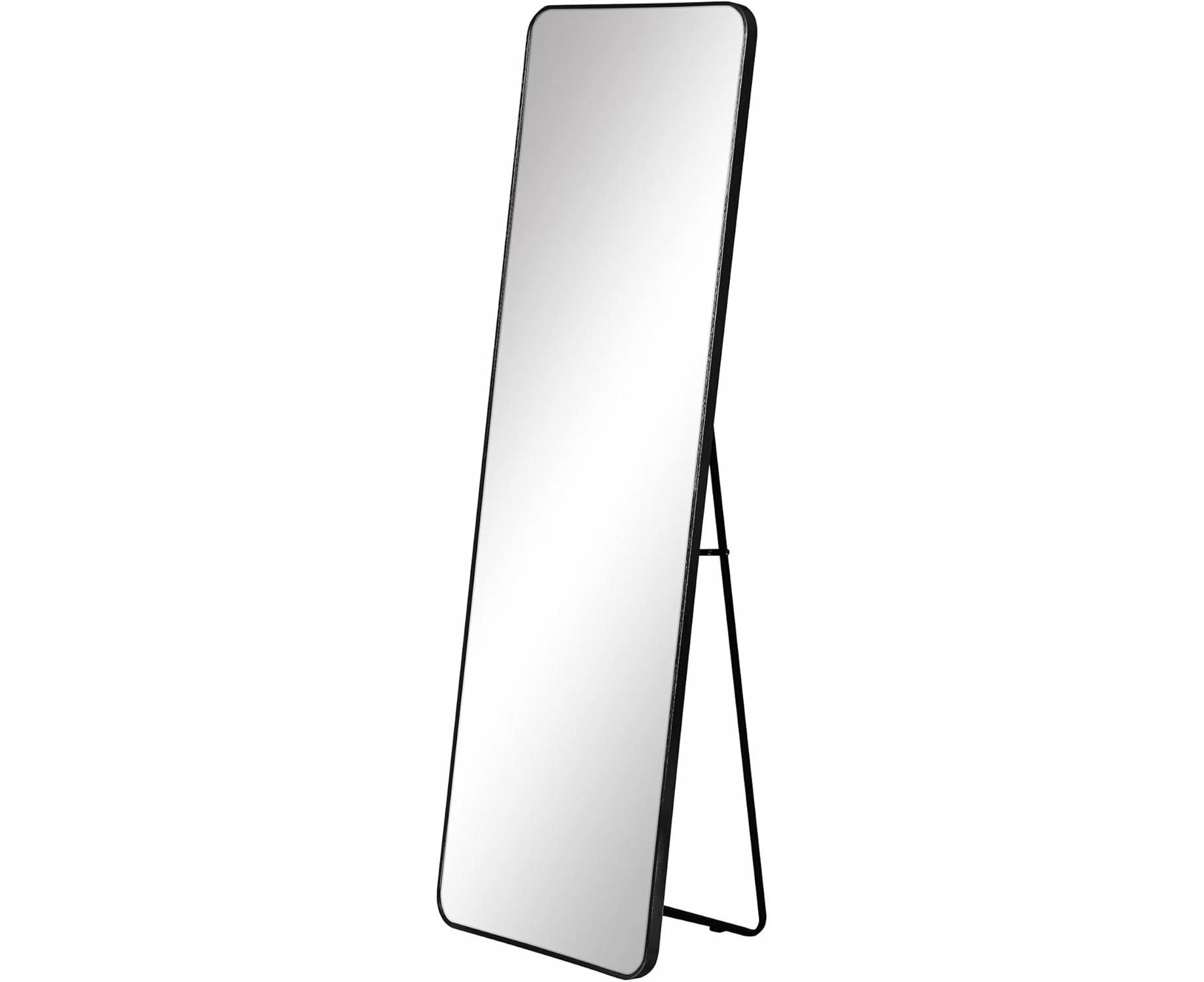 165cm Elle Standing Full Length Rectangle Mirror Black