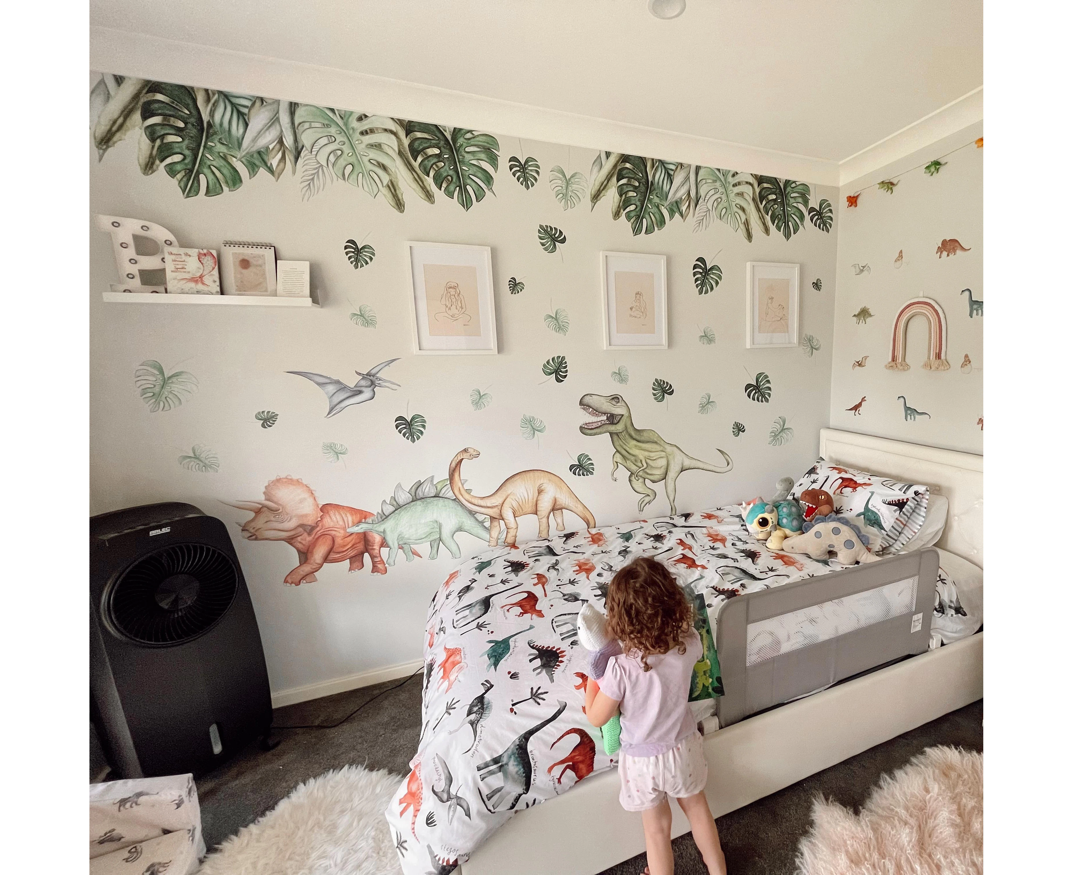 Dinosaurs Wall Decals Australian Design Hand Painted Peel & Stick, Removable Wall Decal. Nursery, Kids Playroom, Kids Teens Bedroom