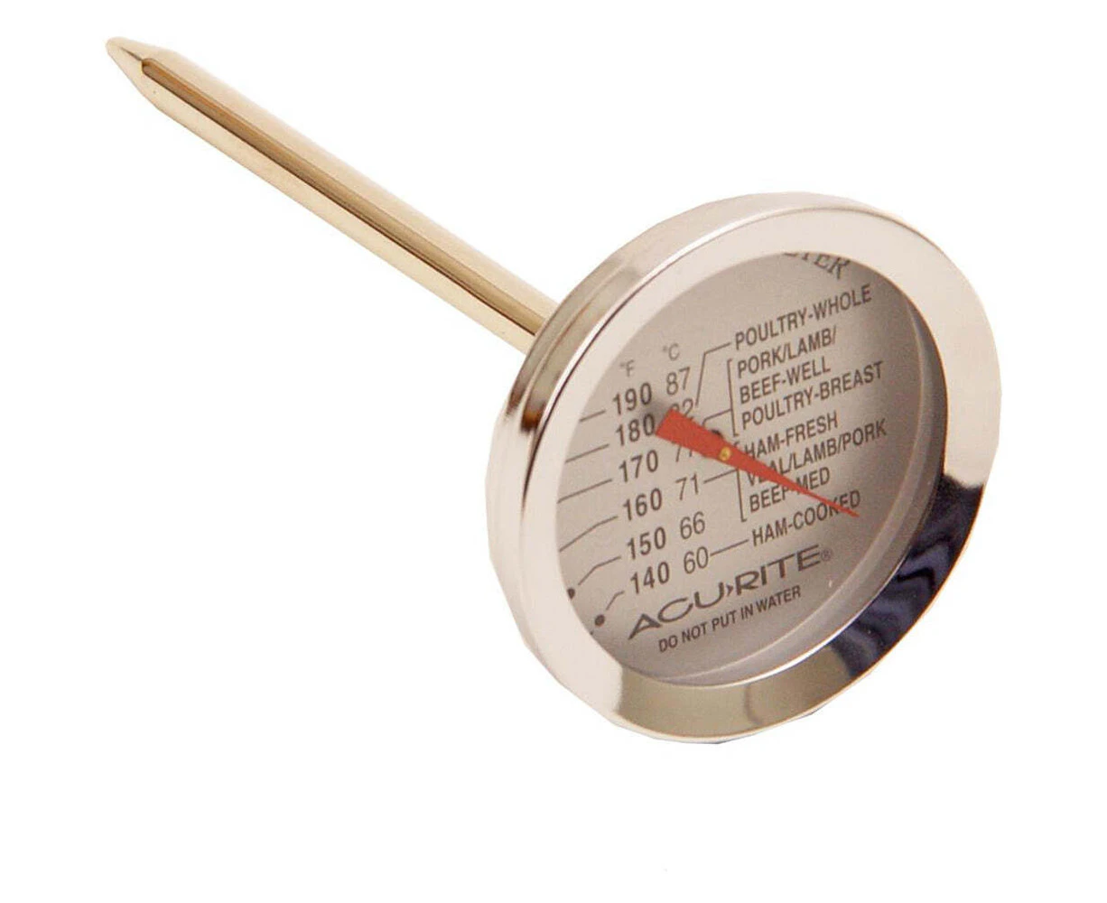 Acurite Stainless Steel Dial Style Meat Thermometer Food/Cooking Gauge Silver