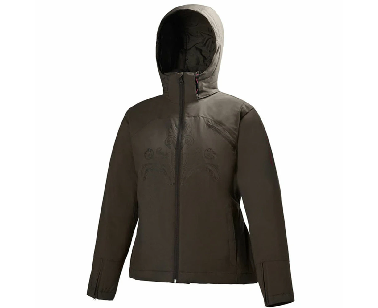 Helly Hansen Ladies JPN Warm Print Waterproof Jacket - Walnut